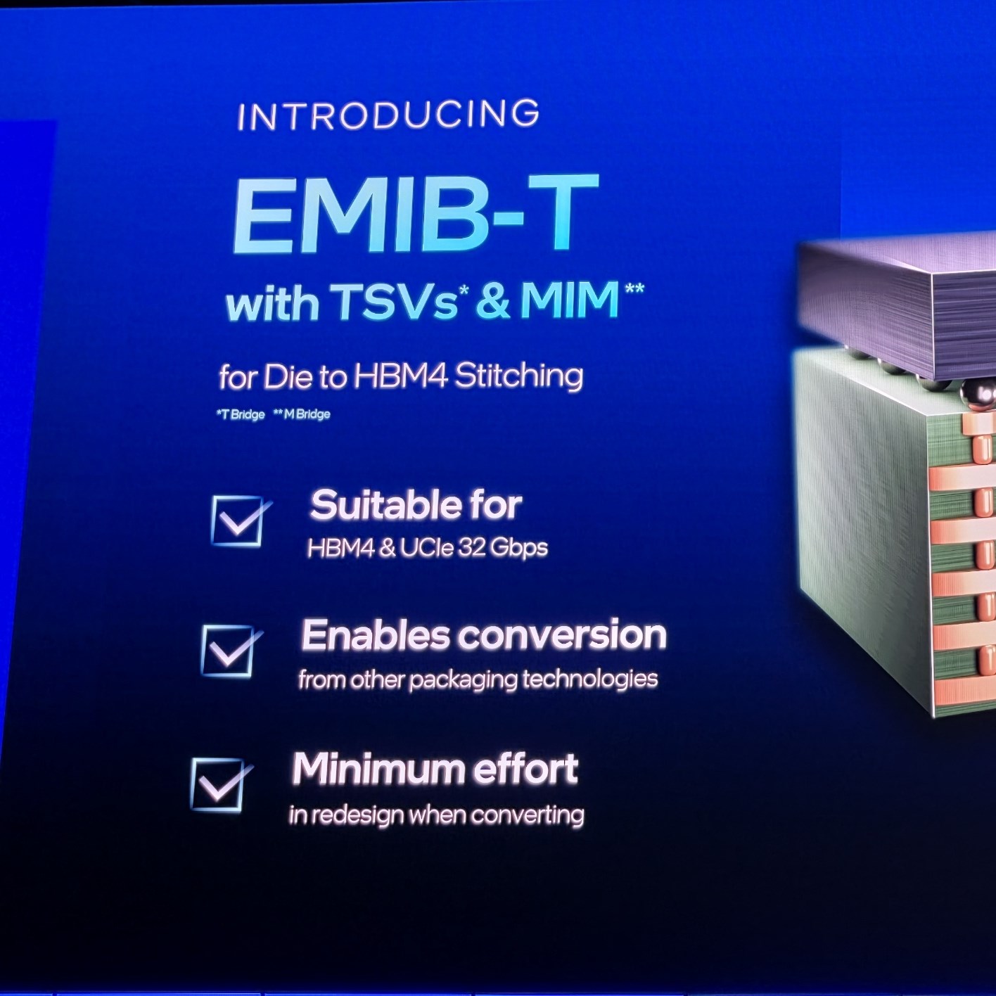 Intel EMIB-T cạnh tranh trực tiếp với CoWoS của TSMC nhờ lợi thế chi phí thấp hơn tới 50%, dự kiến sản xuất hàng loạt từ năm 2027